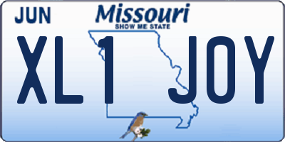 MO license plate XL1J0Y