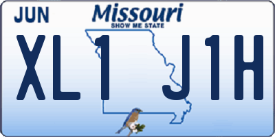 MO license plate XL1J1H