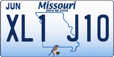 MO license plate XL1J1O