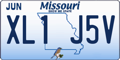 MO license plate XL1J5V