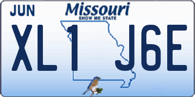MO license plate XL1J6E