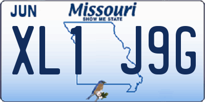 MO license plate XL1J9G
