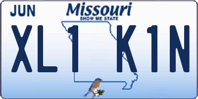 MO license plate XL1K1N