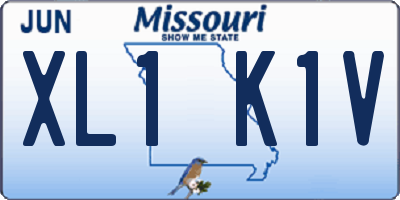MO license plate XL1K1V