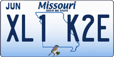 MO license plate XL1K2E