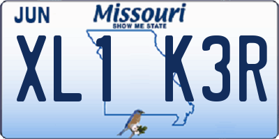 MO license plate XL1K3R