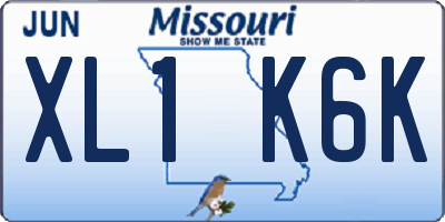 MO license plate XL1K6K