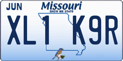 MO license plate XL1K9R