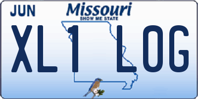 MO license plate XL1L0G