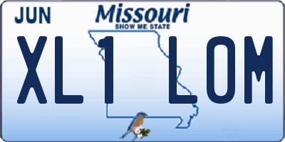 MO license plate XL1L0M