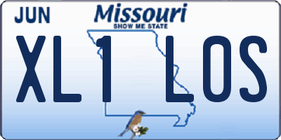 MO license plate XL1L0S
