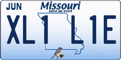 MO license plate XL1L1E
