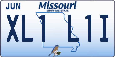 MO license plate XL1L1I