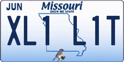 MO license plate XL1L1T