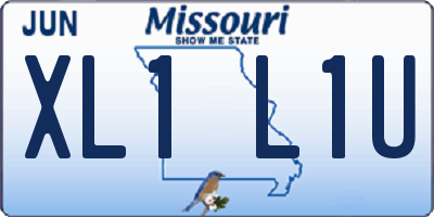 MO license plate XL1L1U