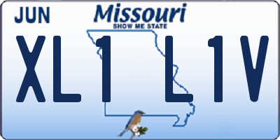 MO license plate XL1L1V