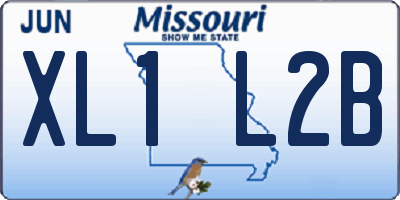 MO license plate XL1L2B