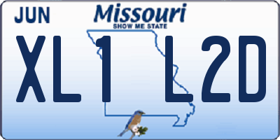 MO license plate XL1L2D