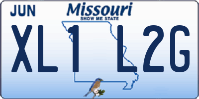 MO license plate XL1L2G
