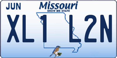 MO license plate XL1L2N
