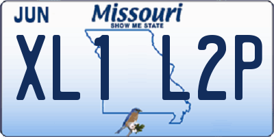 MO license plate XL1L2P