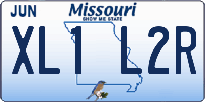 MO license plate XL1L2R