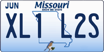 MO license plate XL1L2S