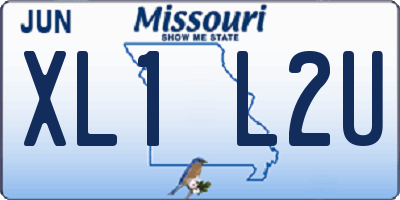 MO license plate XL1L2U