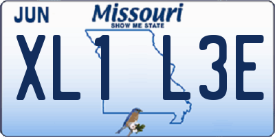 MO license plate XL1L3E