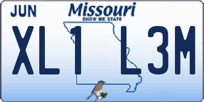 MO license plate XL1L3M