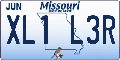 MO license plate XL1L3R