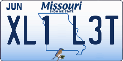 MO license plate XL1L3T