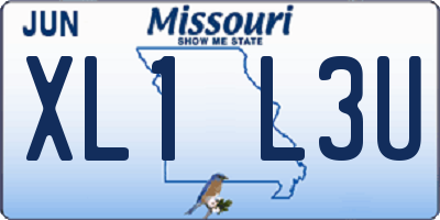 MO license plate XL1L3U