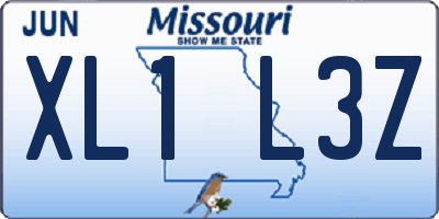 MO license plate XL1L3Z