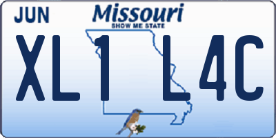 MO license plate XL1L4C