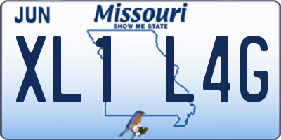 MO license plate XL1L4G