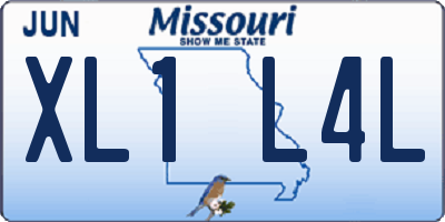 MO license plate XL1L4L