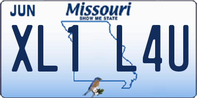 MO license plate XL1L4U