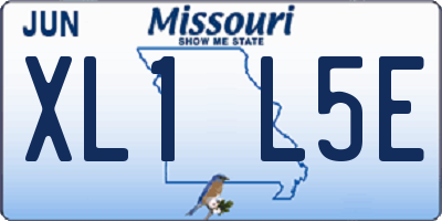MO license plate XL1L5E