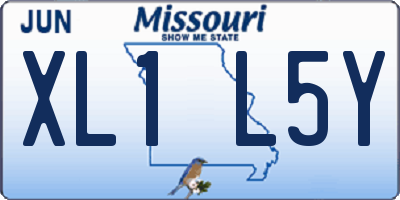 MO license plate XL1L5Y