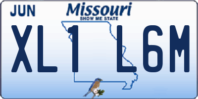 MO license plate XL1L6M