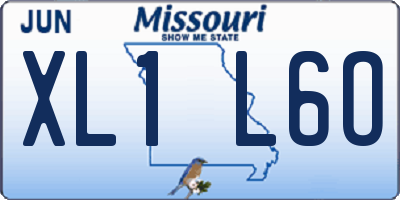 MO license plate XL1L6O