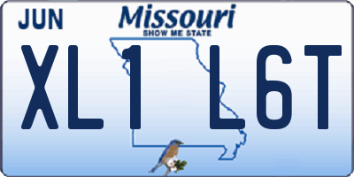 MO license plate XL1L6T