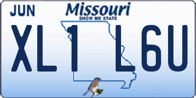 MO license plate XL1L6U