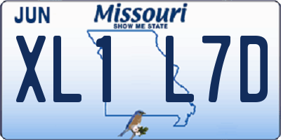 MO license plate XL1L7D
