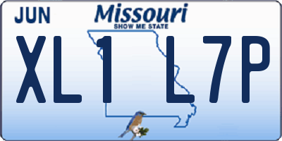 MO license plate XL1L7P