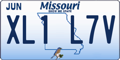 MO license plate XL1L7V
