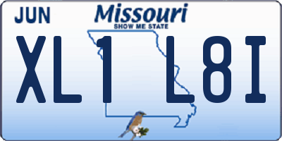 MO license plate XL1L8I