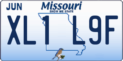 MO license plate XL1L9F