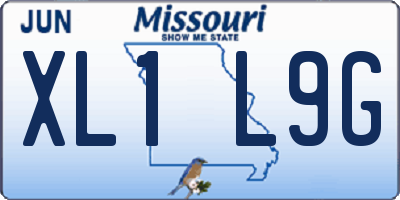 MO license plate XL1L9G